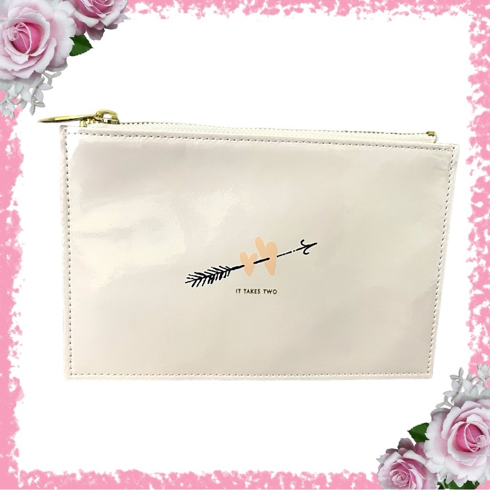 EUC Kate Spade Two Hearts Bridal Pouch.  Like new!!!